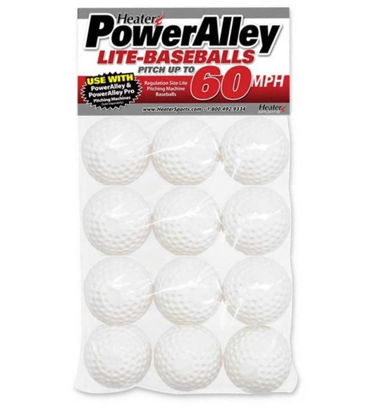 Picture of PowerAlley 60 MPH White Lite Baseballs